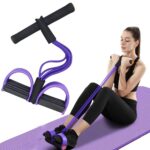 Pull Reducer Training Bands 4 Tubes Body Trimmer Pedal Exerciser Yoga Crossfit Exercise, Arm Exercise, Tummy Body Building Training Men and Women (Multicolor) (P - 1 Pull Reducer)
