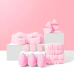 Multi-Shape Makeup Sponge Set | 20 Piece Beauty Puff Collection with Headband and Clean Sponge | Pink, Purple, Beige & Bright Sets | Face Blender Kit for Cream, Liquid & Powder | Aesthetic and Functional Makeup Tool (Brown, 20Pcs) - Image 4
