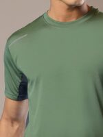 CHKOKKO Men Polyester Solid Quick Dry Sports Gym T-Shirt Breathable Moisture-Wicking Half Sleeve Round Crew Neck Regular Fit Active Wear for Running and Training - Image 5