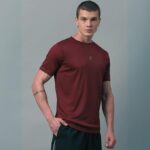 ATICX Slim Fit Polyester Sports T-Shirt for Men - Round Neck Quick Dry Fit Half Sleeve Breathable Stylish Gym & Workout Tee - Lightweight Running Cycling Football Swimming Training Sportswear Top - Image 4