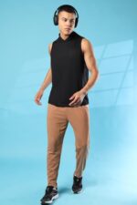 CHKOKKO Men's Cotton Blend Regular Fit Sleeveless Gym Wear Vest | Solid Stylish Hoodie Round Neck | Running Sando for Sports Workout Fitness & Casual - Image 5