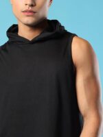 CHKOKKO Men's Cotton Blend Regular Fit Sleeveless Gym Wear Vest | Solid Stylish Hoodie Round Neck | Running Sando for Sports Workout Fitness & Casual - Image 6