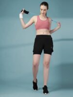 CHKOKKO Gym Shorts for Women Workout Sports Running Quick Dry Fit Double Layer Inner Compression with Pockets Breathable Lightweight Wear - Image 5