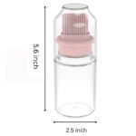 Kitchen Accessories Items for Home Oil Dispenser with Brush Oil Brush for Cooking Silicone Oil Brush for Kitchen use Oil Spreader for dosa pan oiling Brush Baking, BBQ, Marinating(Glass) - Image 2