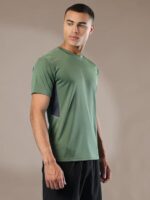 CHKOKKO Men Polyester Solid Quick Dry Sports Gym T-Shirt Breathable Moisture-Wicking Half Sleeve Round Crew Neck Regular Fit Active Wear for Running and Training - Image 4