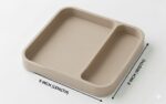 Modern 3D Printed Multipurpose Desk Organizer nd Desktop Storage Tray – Dual Section Organizer for Keys, Glasses, Jewellery & Small Items (Beige) - Image 3