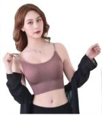 Acnos 7 Colors Women Cotton Padded Wire Free Sports Bra Fitness Yoga and Gymwear Fashionable Lifestyle Outdoor Life Free Size Pack of 3 Size 28-32 - Image 6