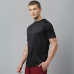 ATICX Slim Fit Polyester Sports T-Shirt for Men - Round Neck Quick Dry Fit Half Sleeve Breathable Stylish Gym & Workout Tee - Lightweight Running Cycling Football Swimming Training Sportswear Top - Image 2