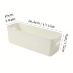 Multipurpose Plastic Storage Box and Organiser for Drawers, Kitchen, Bathroom & Desk | Slim Organizer Bins for Stationery, Makeup, Toys & More | Storage Organiser Pack of 4(26.5x10x9 cm) - Image 2