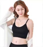 Acnos 7 Colors Women Cotton Padded Wire Free Sports Bra Fitness Yoga and Gymwear Fashionable Lifestyle Outdoor Life Free Size Pack of 3 Size 28-32 - Image 2