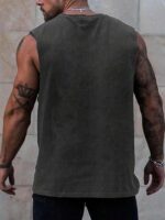 The Modern Soul Men Cotton Blend Athletic Gym Tank Tops Sleeveless Sports Vest - Image 2