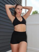 Gym While This Exercise Seamless Yoga Stretch Butt Yoga Sport Fitness Exercise for Women Stretchy Women's High Waist Shapeware Shorts Butt Lift Workout Athletic Tummy Control - Image 21