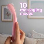 Body Electric Massager for Pain Relief, Stress Relaxation Waterproof, Flexible, Medical Grade Silicone,10 Speeds Multi Color - Image 3