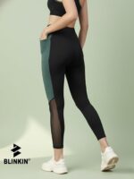 BLINKIN Stretchable Gym Pants for Women Workout : The Ultimate Yoga Pants | Workout Lowers | Gym Track Pants for Woman with Mesh Insert & Side Pockets (1869) - Image 9
