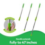 Scotch-Brite Twin Bucket Spin Mop with Easy Wring & Rinse System, 360° Adjustable Handle, High Absorbency Microfiber for Deep Cleaning on All Floor Types, 1 Extra Refill (Green) - Image 6
