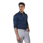 SUBTRACT Men's Slim Fit Solid Spread Collar Cotton Satin Evening Shirt | Stylish Men's Wear Shirt for Office or Party - Image 8