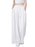 GRECIILOOKS High Waist Polycotton Trousers for Women – Flared Parachute Pants with Side Pockets | Casual Travel Cargo Pants (Available in Plus Size and Value Pack) - Image 18