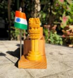 Wooden Pen Stand with Calendar Clock, Pillar Design Indian Flag Desk Organizer, Elegant Office Decor Gift for Professionals, Home Study Daily Utility Trending Desktop Accessory - Image 2