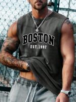 The Modern Soul Men Cotton Blend Athletic Gym Tank Tops Sleeveless Sports Vest - Image 4