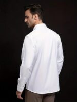 IndoPrimo Men's Satin Shirt with Spread Collar Neck Line Solid Pattern Full Sleeves Regular Fit Western Style and Standard Length - Image 10