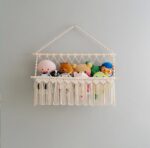 Decazone Macrame Toy Hammock Organizer for Stuffed Animals | Handmade Cotton Rope Storage Net | Boho Wall Hanging Nursery Organizer | Corner Mesh Hammock for Kids Room & Home Decor - Image 3