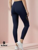 BLINKIN Stretchable Gym Pants for Women Workout : The Ultimate Yoga Pants | Workout Lowers | Gym Track Pants for Woman with Mesh Insert & Side Pockets (2670) - Image 8