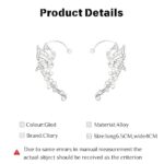 Butterfly Ear Cuff Earrings for Women Vintage Non Piercing Ear cuffs 2PCS Rhinestone Butterfly Ear Jewelry for Women, Long6.5CM/2.5IN wide4CM/1.6IN, Metal, No Gemstone - Image 7