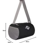 Nivia Basic Polyester Duffle Bag for Men & Women, Side Mesh Pocket, Workout & Training Bag, Suitable for Gym, Fitness, Sports & Travel with Adjustable Shoulder Strap (Black/Grey), Capacity-11L