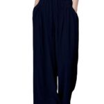 GRECIILOOKS High Waist Polycotton Trousers for Women – Flared Parachute Pants with Side Pockets | Casual Travel Cargo Pants (Available in Plus Size and Value Pack)