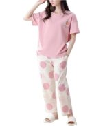 Womens Korean Night Dress || Full Pyjama Set ||Korean Nightsuit || Women Nightwear ||Round Neck Full Sleeve Nightsuit || Loungewear || Everyday Nightdress (ND-10) - Image 11
