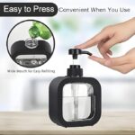 Homewiz 300ML Liquid Soap Dispenser | Refillable Pump Bottle for Hand Wash, Dish Wash, Shampoo, Conditioner, Shower Gel | Bathroom & Kitchen Use | Transparent Plastic | Pack of 2 - Image 5