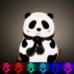Desidiya® Lying Panda Night Light - Soft Silicone Color-Changing LED Touch Lamp with Timer for Bedroom & Office - Image 7