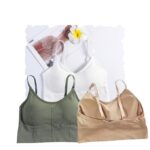 Acnos 7 Colors Women Cotton Padded Wire Free Sports Bra Fitness Yoga and Gymwear Fashionable Lifestyle Outdoor Life Free Size Pack of 3 Size 28-32 - Image 19