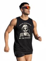 CHKOKKO Tank Tops Sleeveless T-Shirt for Men Gym Wear Vest Graphic Printed Stylish Round Neck Running Sando for Sports Workout Fitness & Casual or Beach Wear - Image 7