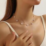 Shining Diva Fashion Daisy Pearl Necklace for Women Latest Stylish 18k Gold Plated Pendant Necklaces Gifts for Girls Anti Tarnish Jewelry (16857np) - Image 6