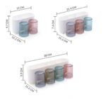 QONETIC Wall Mounted Toothbrush Holder with 2 Mouthwash Cups | Bathroom Toothbrush Organizer | Multi-Compartment, Dustproof & BPA-Free Brush Holder for Bathroom Storage - Image 3