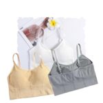 Acnos 7 Colors Women Cotton Padded Wire Free Sports Bra Fitness Yoga and Gymwear Fashionable Lifestyle Outdoor Life Free Size Pack of 3 Size 28-32 - Image 18