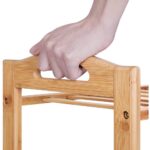 5-Tier Foldable Bamboo Wooden Shoe Racks | Collapsible Multipurpose Rack for Storage Entryway Furniture Rack | Shelf Organizer for Home and Kitchen | Slipper Stand Chappal Storage Organizer - Image 9