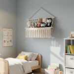 Decazone Macrame Toy Hammock Organizer for Stuffed Animals | Handmade Cotton Rope Storage Net | Boho Wall Hanging Nursery Organizer | Corner Mesh Hammock for Kids Room & Home Decor - Image 6
