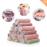 SOBBY 10 Pcs Microfiber Cloth Small Size Kitchen Dish Cleaning Nonstick Oil Coral Velvet Microfiber Wipes Magic Oil Resistant Kitchen Cleaning Cloth -10 pcs - 15cm x 27cm (15 x 27cm) - Image 9