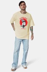 LEOTUDE Men's Cotton Regular Fit Half Sleeve Oversized Tshirt, Round Neck Longline Drop Shoulder | ful Printed Combo T-Shirt (Pack of 3) - Image 4