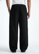 Men's Baggy Track Pants, Baggy Streetwear, Cotton Track Pants, Elastic Waist & Relaxed Fit Bottoms. - Image 3