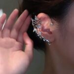 Butterfly Ear Cuff Earrings for Women Vintage Non Piercing Ear cuffs 2PCS Rhinestone Butterfly Ear Jewelry for Women, Long6.5CM/2.5IN wide4CM/1.6IN, Metal, No Gemstone - Image 2