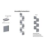 Dime Store Engineered Wood Wall Shelf Corner Shelf Home Decor Item,Glossy Finish,Set of 5,White - Image 11