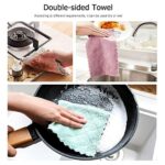 SOBBY 10 Pcs Microfiber Cloth Small Size Kitchen Dish Cleaning Nonstick Oil Coral Velvet Microfiber Wipes Magic Oil Resistant Kitchen Cleaning Cloth -10 pcs - 15cm x 27cm (15 x 27cm) - Image 3