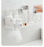 Wall-Mounted Multipurpose Elephant Design Shelf – No-Drill Self-Adhesive Storage Rack for Phone, Keys, Glasses & Decor – Cute Organizer for Bedroom, Entryway or Office (White) - Image 3