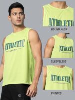 CHKOKKO Tank Tops Sleeveless T-Shirt for Men Gym Wear Vest Graphic Printed Stylish Round Neck Running Sando for Sports Workout Fitness & Casual or Beach Wear - Image 3