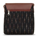ZOUK Flap Sling Bag | Crossbody Bags for Women | Women's Handbags | Stylish | Vegan Leather Evening Bag | Travel & Office Use | Purse and Wallet | Ikat GreRe Print - Image 5