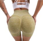 Gym While This Exercise Seamless Yoga Stretch Butt Yoga Sport Fitness Exercise for Women Stretchy Women's High Waist Shapeware Shorts Butt Lift Workout Athletic Tummy Control - Image 4