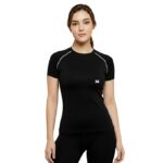 NINQ Women’s Half Sleeve Compression T-Shirt | Premium Gym & Sports Wear for Running, Training, Yoga, Cycling & Workouts | Quick-Dry, Stretchable Athletic for Women - Image 8